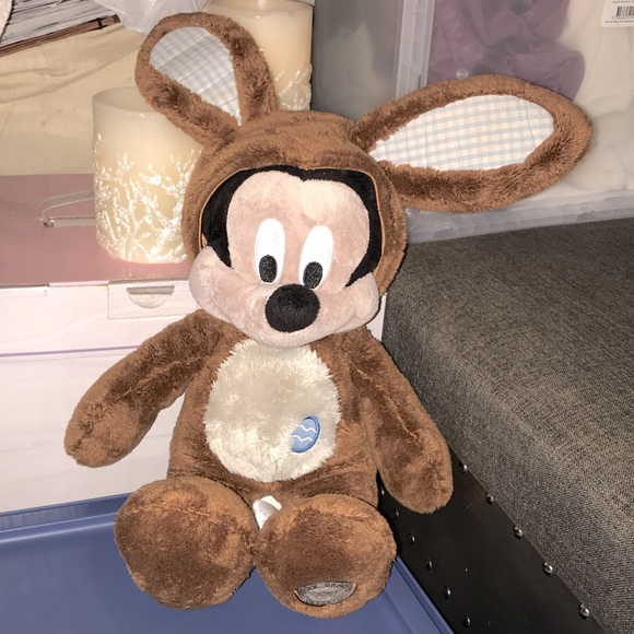 Disney Limited Edition Mickey Mouse Easter Bunny Plush Stuffed Animal - Picture 1 of 9
